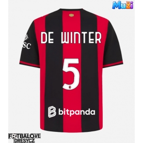 AC Milan Koni De Winter #5 Domácí Dres 2026-27 Krátký Rukáv AC Milan Koni De Winter #5 Domácí Dres 2026-27 Krátký Rukáv